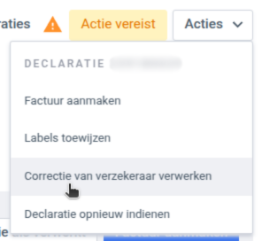 clearing_declaratie_acties_correctie_verzekeraar_actie_vereist